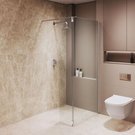 Душевая перегородка RGW Walk In 351005183-11 80х195 стекло прозрачное профиль хром