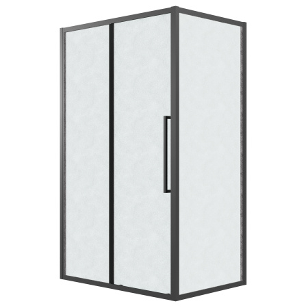 Душевая перегородка Grossman Cosmo 200.K33.02.70.21.02 70х195 стекло текстурное профиль черный матовый
