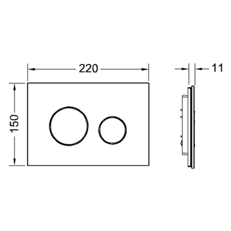 Клавиша смыва механическая Tece TECEloop 9240658 цвет черный/золото