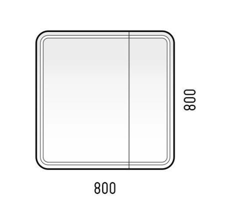 Зеркало-шкаф Corozo Алабама SD-00000902 80х80 подвесной цвет белый
