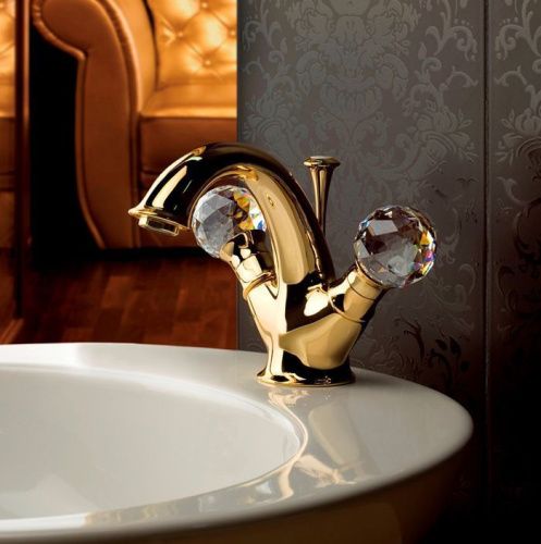 Смеситель Webert Karenina KA700102010 на раковину золото - фото 5