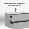 Тумба под раковину Aquanet Алвита New 00277520 100х50 подвесная цвет серый