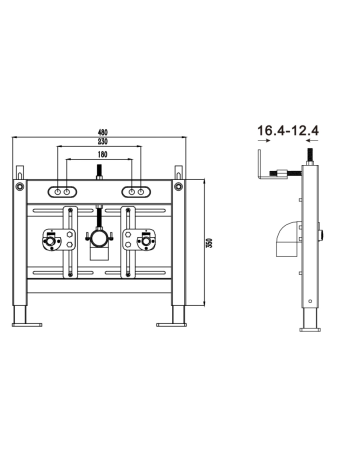 Инсталляция для биде WeltWasser WW BAMBERG 480 BD (10000011701)