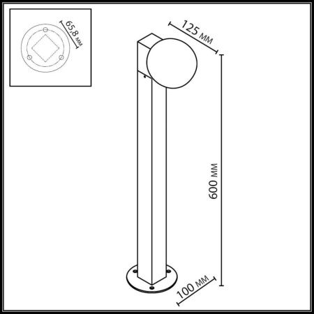 Ландшафтный светильник Odeon Light Viva (Вива) 7124/1G