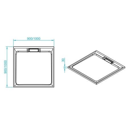 Душевой поддон из искусственного камня RGW STA 16330199-01 90х90 белый