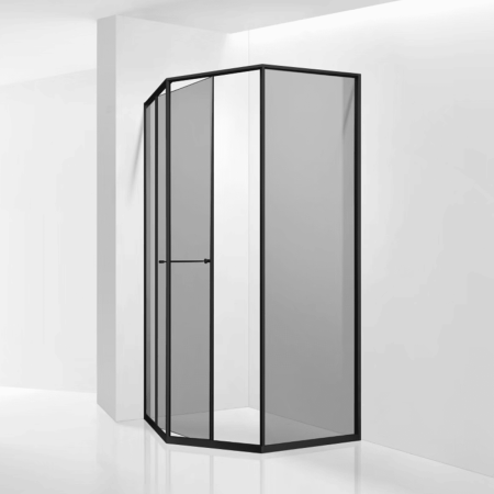 Душевой уголок RGW 33328288-34R 80х80 стекло тонированное профиль черный без поддона