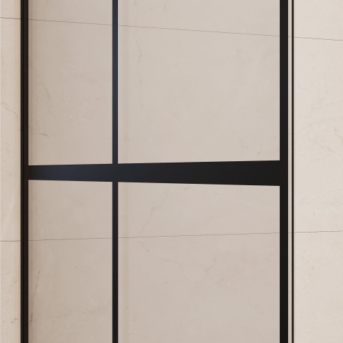 Душевая перегородка RGW Walk In 35102190-84 90х200 стекло с рисунком профиль черный - фото 5 Душевая перегородка RGW Walk In 35102190-84 90х200 стекло с рисунком профиль черный - фото 5