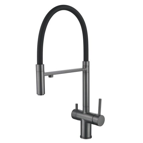 Смеситель для кухни Shevanik S178T на мойку оружейная сталь - фото 2