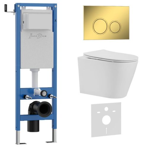 Комплект унитаз с инталляцией и клавишей смыва Iberica Blanca BURGOS ALTO IB.001M.BRA.234.826 - фото 2