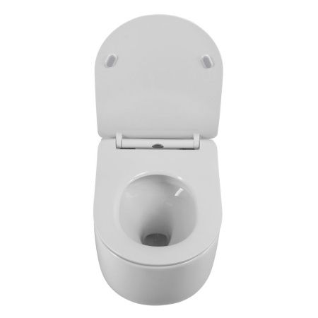 Чаша унитаза подвесная BelBagno SOFT BB084CH-TOR цвет белый без сиденья безободковая смыв торнадо