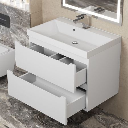 Тумба под раковину Uperwood Tanos 291020243 70х50 подвесная цвет белый