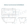 Ванна чугунная Delice Continental DLR230640 120х70 пристенная прямоугольная без ножек
