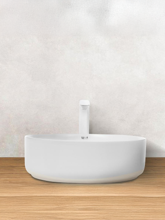 Раковина из сантехнического фаянса WeltWasser WW SK 10000004644 40 см накладная цвет белый без отверстий под смеситель