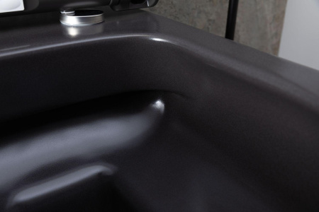 Чаша унитаза подвесная Allen Brau Priority 4.31001.AN цвет черный без сиденья безободковая каскадный смыв