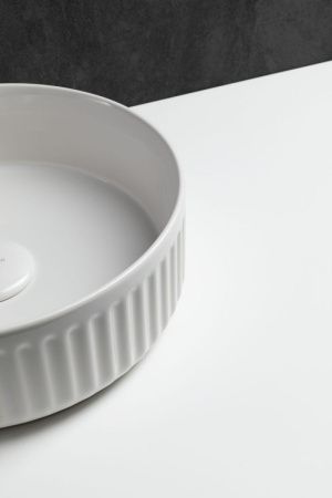 Раковина керамическая Allen Brau Fantasy 4.11032.20 40х40 накладная цвет белый без отверстий под смеситель