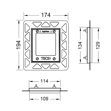 Рамка монтажная Tece TECEloop 9242649