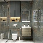 Тумба под раковину Art&Max TECHNO AM-Techno-600-2C-SO-LW823 60х50 подвесная цвет коричневый