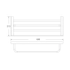 Полка в ванную комнату Rose RG17H RG1708H