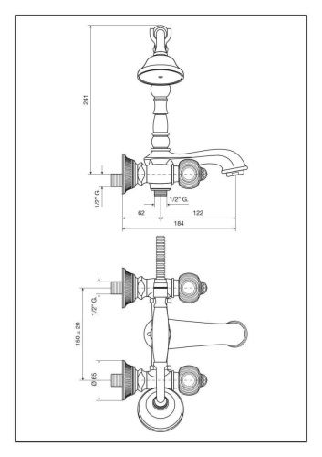 Смеситель Emmevi The One 98011SW/CR настенный хром - фото 2
