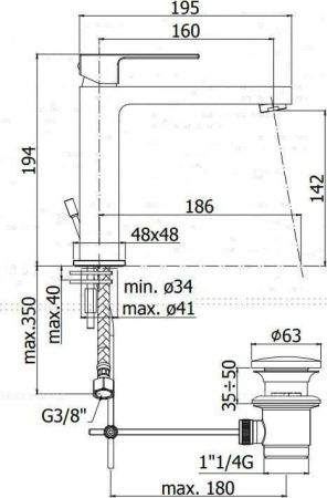 Смеситель Paffoni Elle ELX073CR на раковину хром