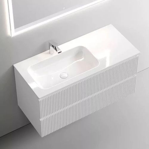 Тумба под раковину Sancos SNOB T SNT100LW 100х40 подвесная цвет белый - фото 2