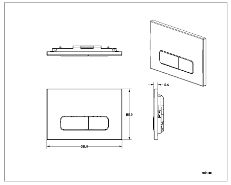 Клавиша смыва механическая AltroBagno Beni aggiuntivi AltroBagnoPFP002IQ цвет бронза