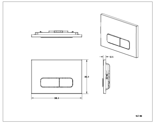Клавиша смыва механическая AltroBagno Beni aggiuntivi AltroBagnoPFP002FQ цвет розовый металик - фото 3