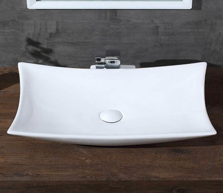 Раковина из санфаянса CeramaLux 9176 57х43 накладная цвет белый 1 отверстие под смеситель