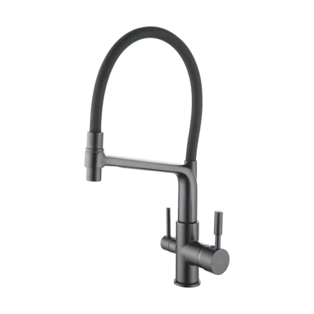 Смеситель для кухни Rose R658Y на мойку оружейная сталь