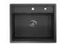 Кухонная мойка Granula Kitchen Space 6051, ЧЕРНЫЙ МАТОВЫЙ 60х50 цвет черный поверхность матовая