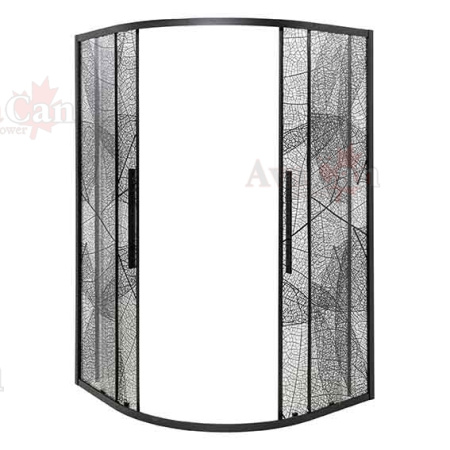 Душевой уголок AvaCan HB90 90х90 стекло тонированное профиль черный без поддона