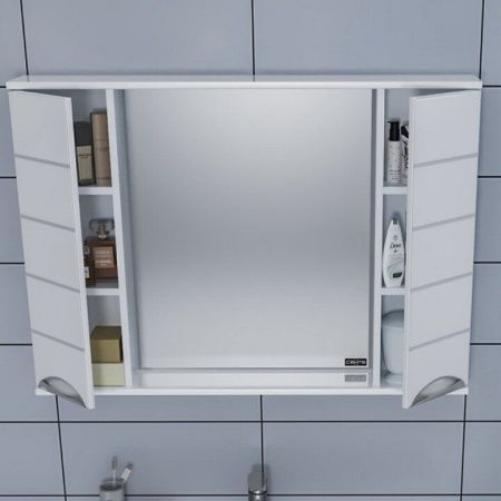 Зеркало-шкаф СанТа Родос 106017 80х70 подвесной цвет белый