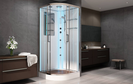 Душевая кабина AvaCan A09GM 90х90 четверть круга с крышей ориентация универсальная