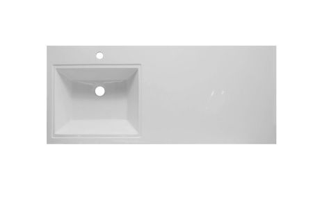 Раковина из искусственного камня Эстет Даллас ФР-00014872 110х50 накладная цвет белый 1 отверстие под смеситель