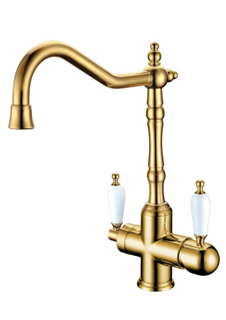 Смеситель для кухни Boheme Kitchen 112 на мойку золото