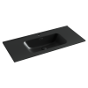Раковина из сантехнического фарфора Ceramica Nova ELEMENT CN7003MB 100х50 накладная цвет черный 1 отверстие под смеситель