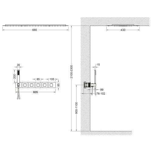 Душевая система Timo Saona SX-2370/00SM встраиваемая в стену - фото 2 Душевая система Timo Saona SX-2370/00SM встраиваемая в стену - фото 2