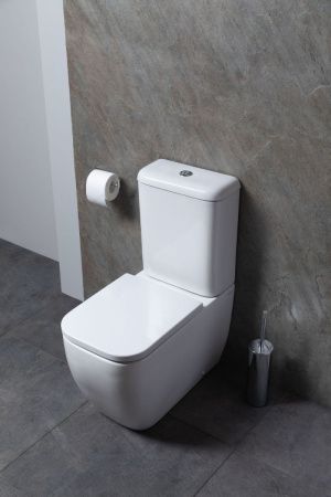 Чаша унитаза напольная Allen Brau Infinity 4.21001.20 цвет белый без бачка с сиденьем микролифт безободковая каскадный смыв