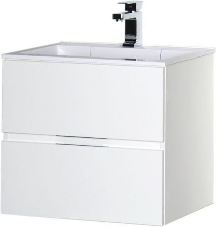 Тумба с раковиной Aquanet Алвита 00213095 60х50 подвесная цвет белый
