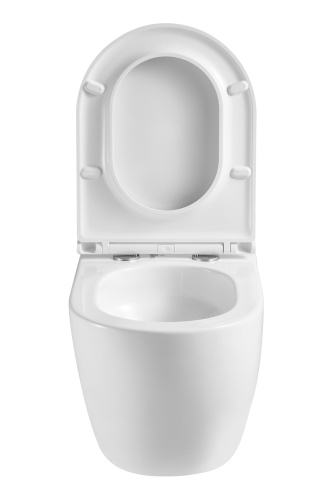 Унитаз подвесной Grossman Торнадо GR-4411SQ белый с сиденьем микролифт безободковый смыв торнадо - фото 3