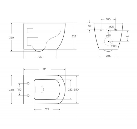 Унитаз подвесной BelBagno CARINA BB514CHR/BB5046SC белый с сиденьем микролифт безободковый каскадный смыв