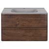 Тумба под раковину Vincea Vico VMC-2V800RW 80х50 подвесная цвет коричневый