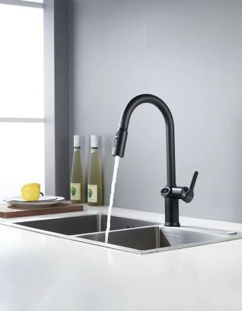 Смеситель для кухни Knotlor KN-100/BL на мойку черный