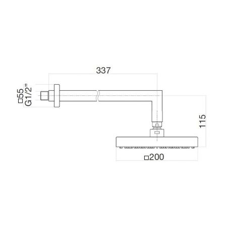 Верхний душ Webert AC0840015 хром