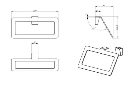 Кольцо для полотенец Wonzon & Woghand ECLIPSE WW-V2201-GM