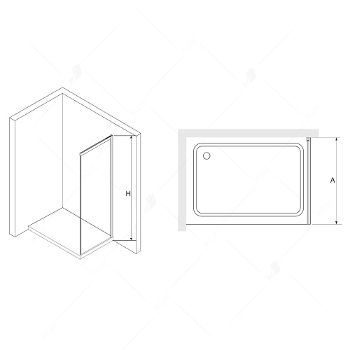 Боковая стенка RGW 34222210-11 100х195 стекло прозрачное профиль хром глянцевый - фото 2 Боковая стенка RGW 34222210-11 100х195 стекло прозрачное профиль хром глянцевый - фото 2