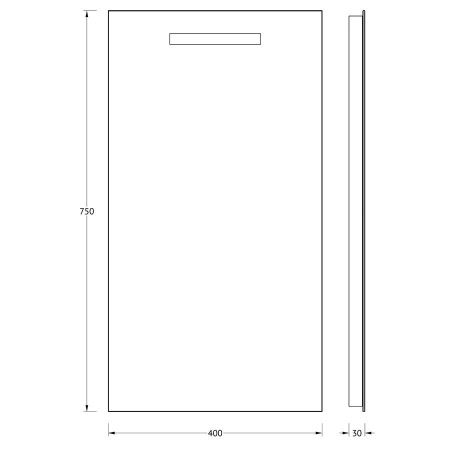 Зеркало Evoform Lumline BY 2000 40х80 подвесное