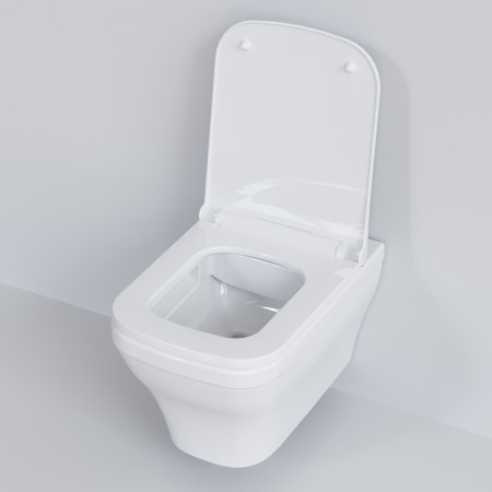 Чаша унитаза подвесная Ambassador Benefit 203T20001R цвет белый глянцевый без сиденья каскадный смыв