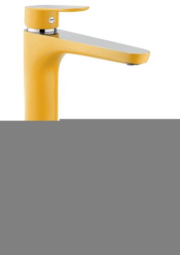 Смеситель Fiore 81YX8119 на раковину хром/желтый - фото 2