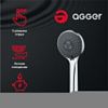 Душевой гарнитур Agger Wave A032 настенный хром